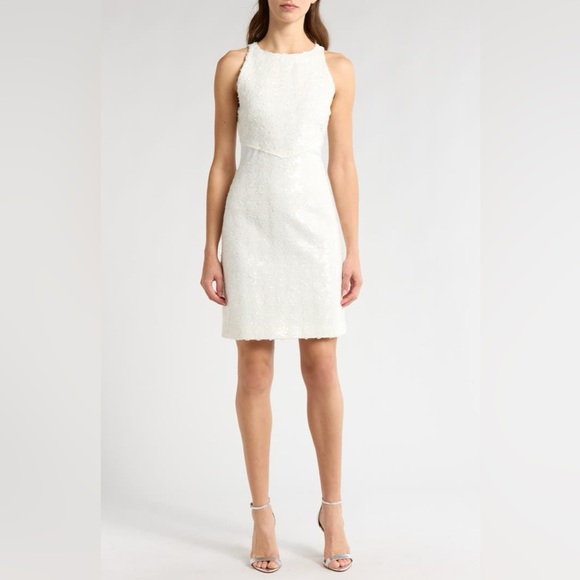 Elegant White Sequin Dress - Picture 1 of 13